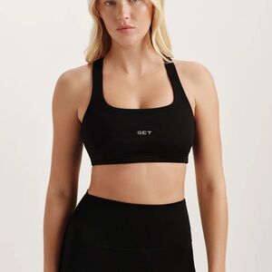 SET Active Black Sporty Drills Bra